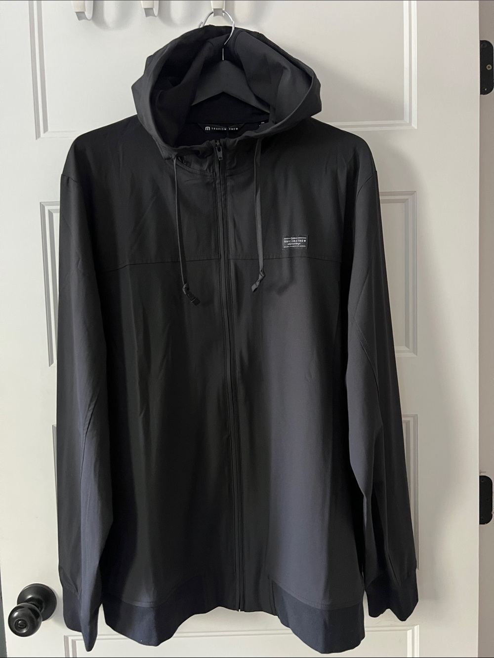 TravisMathew Men's Black Hooded Windbreaker Jacket XXL